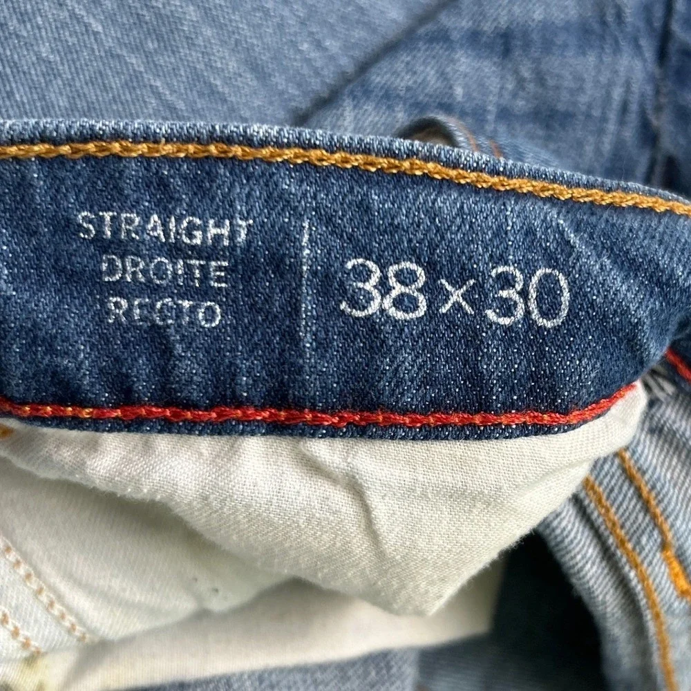 Tommy Jeans Mens Straight Leg Stretch Denim Jeans Size 38x30 Blue Classic Casual